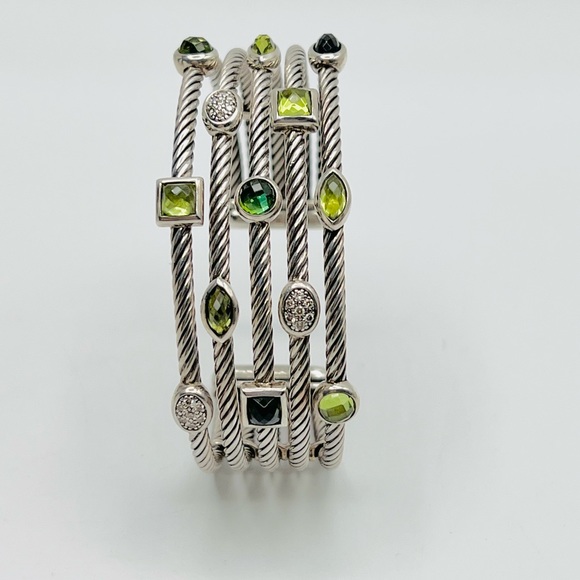 David Yurman Five Row Confetti Peridot
Tourmaline Diamond Bracelet - Picture 3 of 9